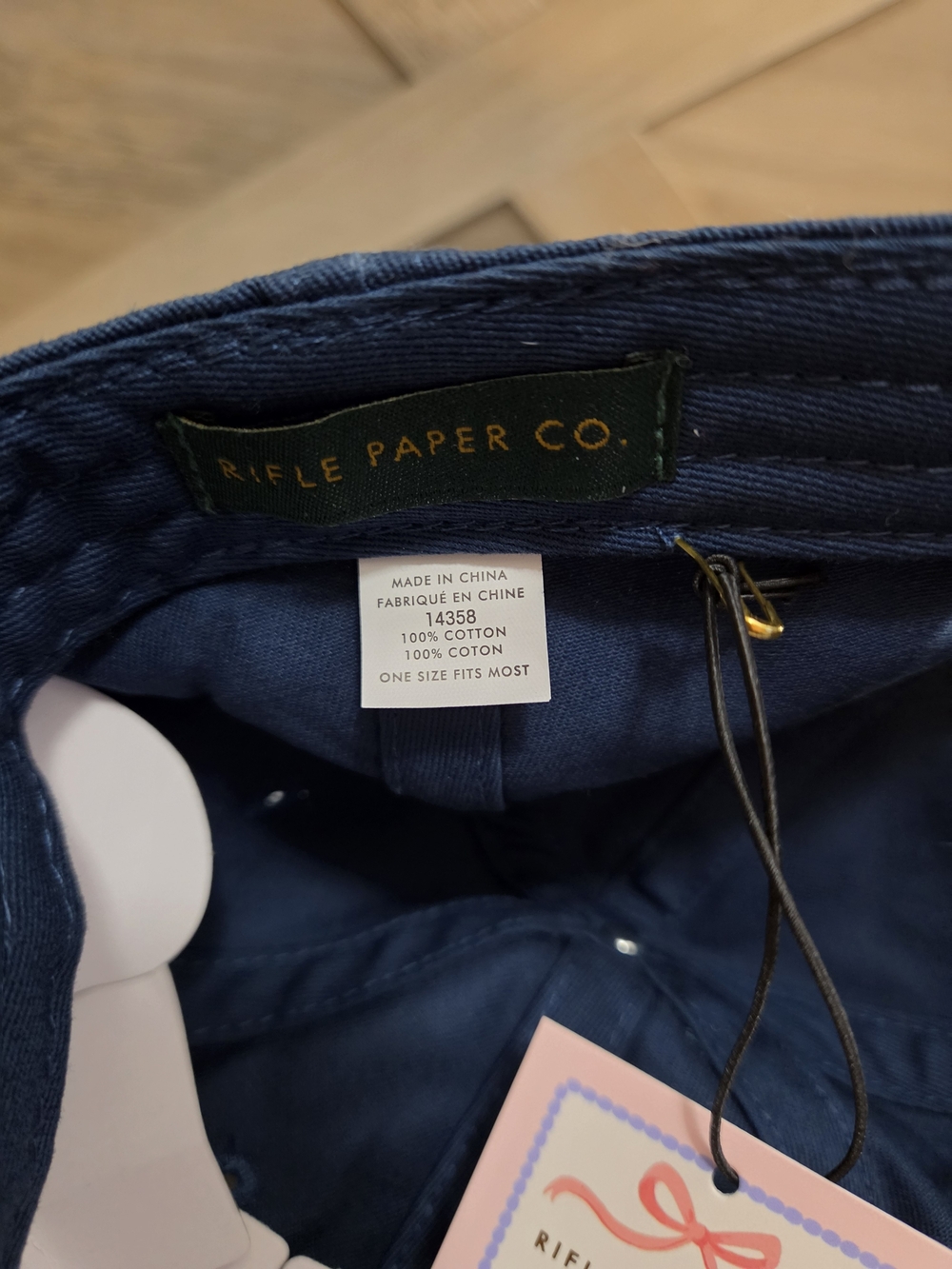 Rifle Paper Co. Ladies Night Book Club Navy Baseball Cap NWT, Adjustable OSFM - Picture 5 of 7